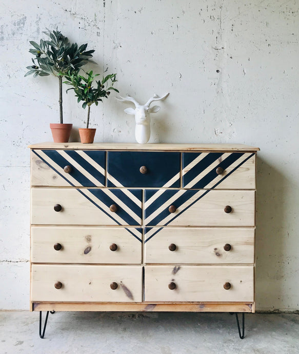 Refreshed Vintage Solid Wood Dresser