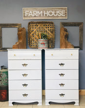 Load image into Gallery viewer, ONE LEFT 🖤Cute Twin Farmhouse Chests of Drawers