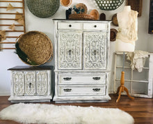 Load image into Gallery viewer, Intricate Broyhill Mediterranean Chest of Drawers with Matching Nightstand