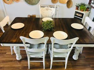 Amazing Antique Farmhouse Table & Chairs