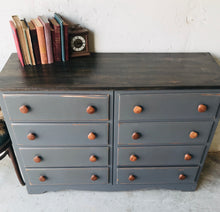 Load image into Gallery viewer, Adorable Vintage Gray Dresser