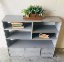 Load image into Gallery viewer, Pretty Farmhouse Cubby Bookshelf