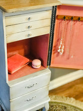 Load image into Gallery viewer, Pretty Queen Anne Style Jewelry Armoire Cabinet