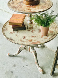 Chippy Rustic Tiered Accent Table