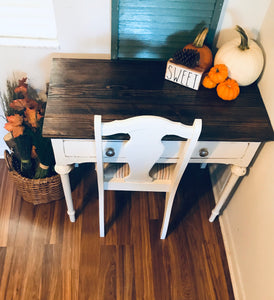 Pretty Antique Farmhouse Desk and Chair