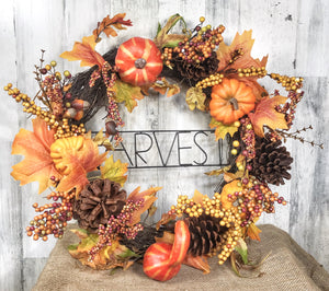 Fall “Harvest” Wreath