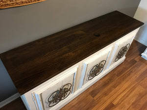 Amazing Large Buffet or TV Stand w/Giant Iron Pulls