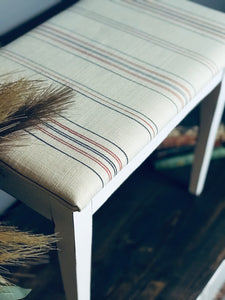 Adorable Grain Striped Piano Bench