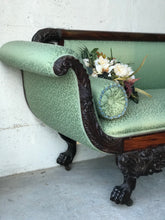 Load image into Gallery viewer, Beautiful Late 1800s Antique Carved Mahogany Sofa