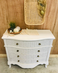 Pretty Bombay Wicker Chest of Drawers