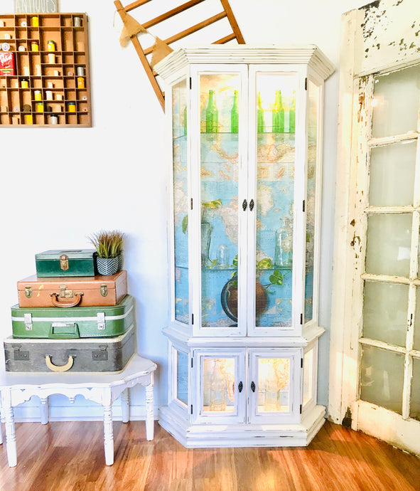 Beautiful Lighted Curio Cabinet