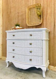 Pretty Bombay Wicker Chest of Drawers