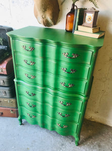 Beautiful Serpentine Tall Chest of Drawers