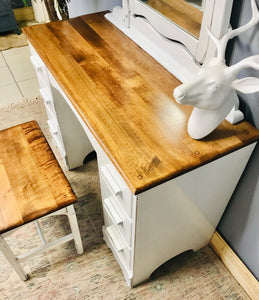 Beautiful Farmhouse Vanity or Desk & Bench