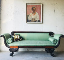Load image into Gallery viewer, Beautiful Late 1800s Antique Carved Mahogany Sofa