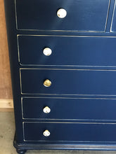 Load image into Gallery viewer, Coastal Navy Chest of Drawers