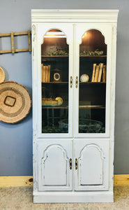 Classy Farmhouse Lighted Bookcase