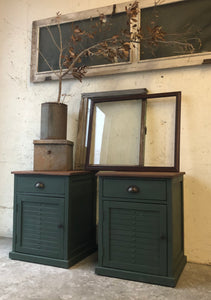 Modern Industrial End Table or Nightstand Set (2pc)