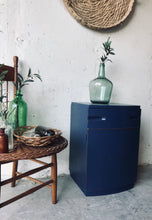Load image into Gallery viewer, Adorable Vintage Navy Single Nightstand