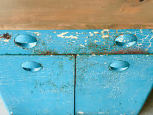 Load image into Gallery viewer, Rusty Vintage Rolling Metal Cabinet