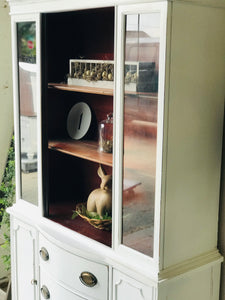 Beautiful Antique Farmhouse Open China Cabinet