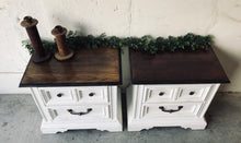 Load image into Gallery viewer, Stunning Vintage Farmhouse Nightstand Set