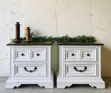 Load image into Gallery viewer, Stunning Vintage Farmhouse Nightstand Set