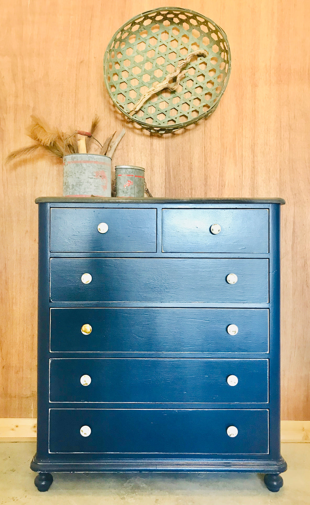 Coastal Navy Chest of Drawers