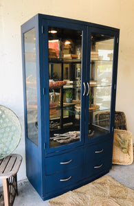 Stunning Modern Navy Display Cabinet