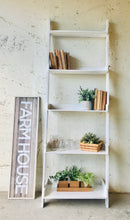 Load image into Gallery viewer, Pretty Farmhouse Wall Ladder Shelf