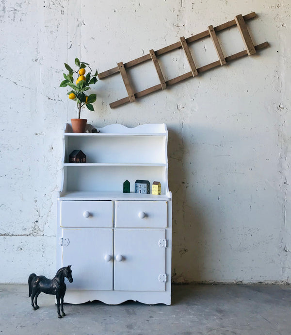 Adorable Vintage Mini Farmhouse Hutch