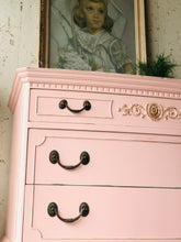 Load image into Gallery viewer, Stunning Vintage Pink Tall Chest of Drawers