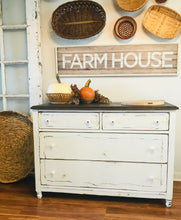 Load image into Gallery viewer, Pretty Vintage Solid Wood Dresser or Buffet Table