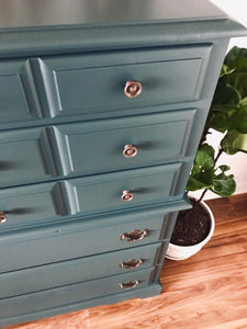 Stunning Vintage Tall Boy Chest of Drawers