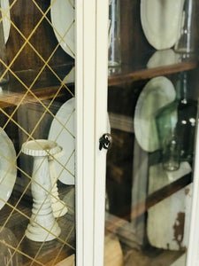 Shabby Vintage Lighted China Cabinet