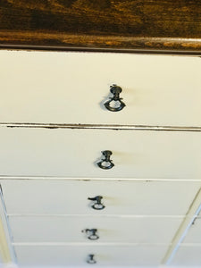 Pretty Solid Wood Farmhouse Chest of Drawers