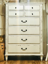 Load image into Gallery viewer, Beautiful Tall Boy Shabby Chic Chest of Drawers