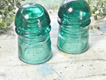 Load image into Gallery viewer, Vintage blue glass insulators (2)