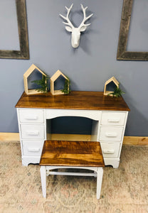 Beautiful Farmhouse Vanity or Desk & Bench