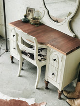 Load image into Gallery viewer, Beautiful Antique Vanity &amp; Chair