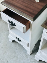 Load image into Gallery viewer, Pretty Farmhouse Nightstand Set