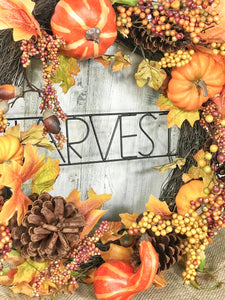 Fall “Harvest” Wreath