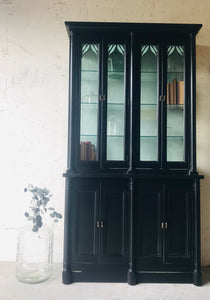 Classy Vintage Black China Cabinet