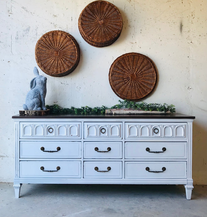 Beautiful Vintage Farmhouse Dresser, Buffet, or TV Stand