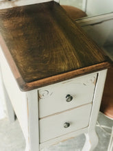Load image into Gallery viewer, Pretty Antique Vanity &amp; Stool
