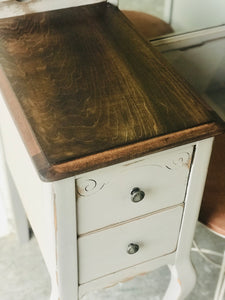 Pretty Antique Vanity & Stool