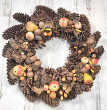 Load image into Gallery viewer, Fall Pinecone &amp; Berry Wreath