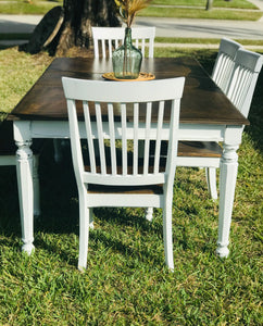 Perfect Large Farmhouse Table w/4 Chairs & Bench