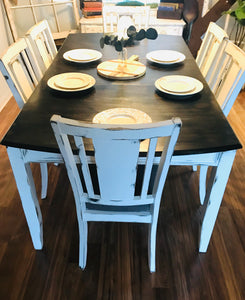 Perfect Large Farmhouse Table with 6 Chairs & Leaf