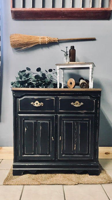 Pretty Primitive Style Vintage Cabinet